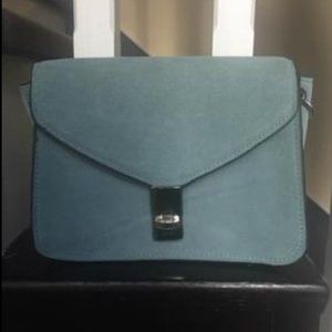 Never Been Used - MANGO blue suede purse